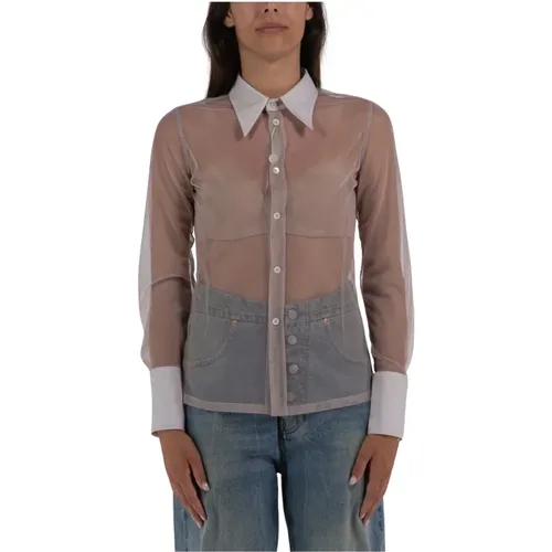 Tulle Shirt , female, Sizes: XS - MM6 Maison Margiela - Modalova