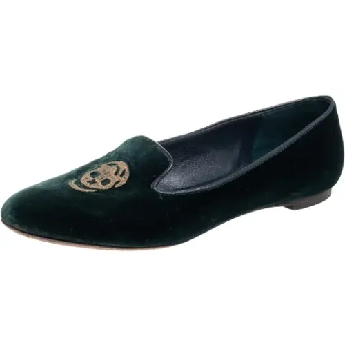 Pre-owned Flats, female, , Size: 7 US Pre-owned Velvet flats - Alexander McQueen Pre-owned - Modalova