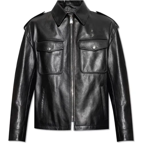 Leather Jacket , male, Sizes: L - alexander mcqueen - Modalova