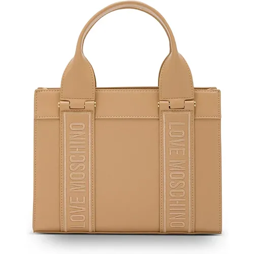 Damen Handtasche mit Logo-Bändern , Damen, Größe: ONE Size - Love Moschino - Modalova
