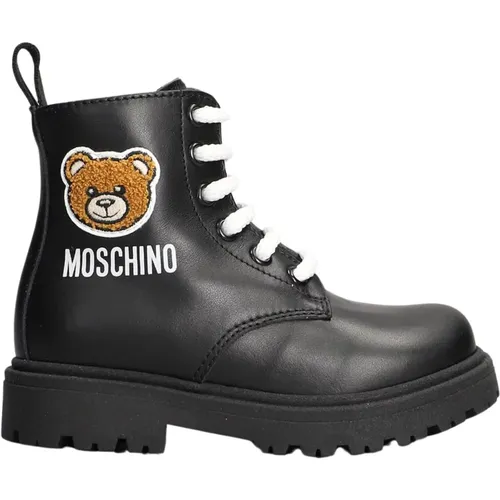 Schwarze Teddy Head Kinderstiefel - Moschino - Modalova