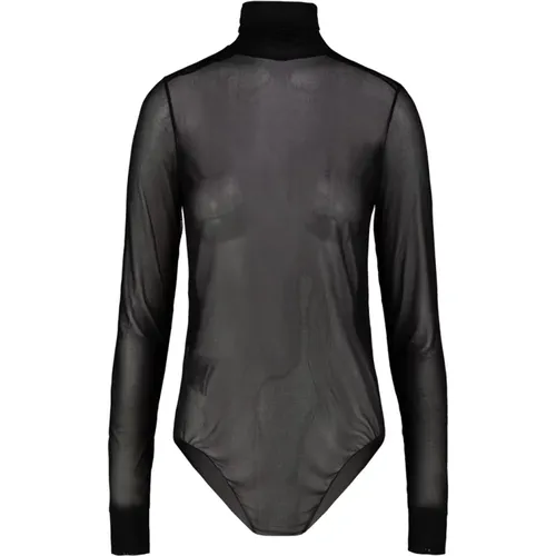 Halbtransparentes Turtleneck-Bodysuit , Damen, Größe: S - Maison Margiela - Modalova