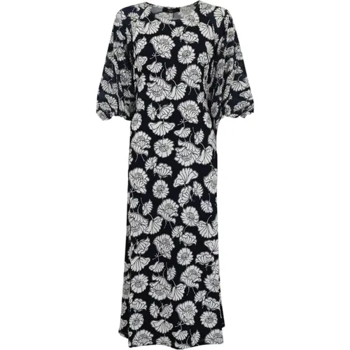 Floral Print Long Sleeve Dress , female, Sizes: L, M, S - Max Mara Weekend - Modalova