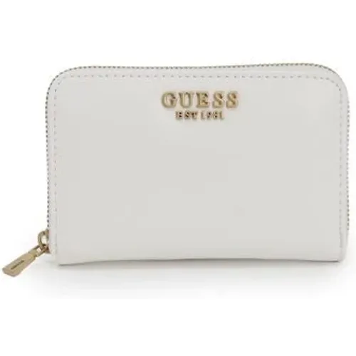 Wallets & Cardholders, female, , Size: ONE SIZE Women's Wallet in Cream Polyethylene - Guess - Modalova