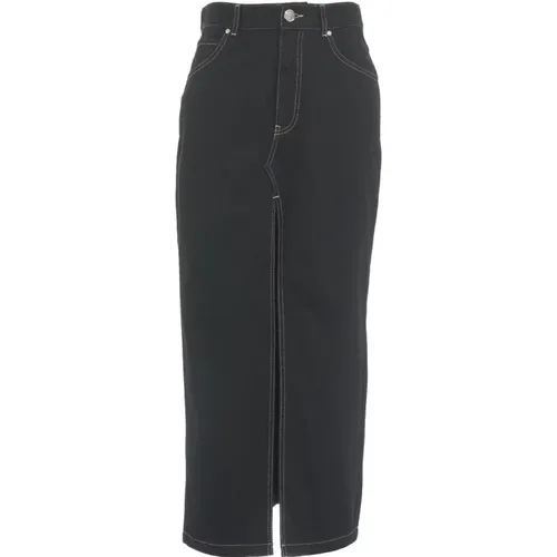 Denim slit skirt , female, Sizes: 2XS, XS, M, S - pinko - Modalova