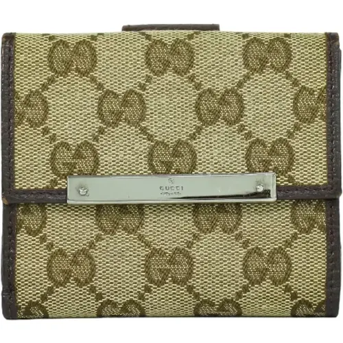 Pre-owned Wallets, unisex, , Size: ONE SIZE Pre-owned Canvas wallets - Gucci Vintage - Modalova