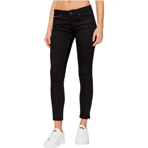 Schwarze Skinny Jeans - Sophie , Damen, Größe: W24 - Tommy Jeans - Modalova