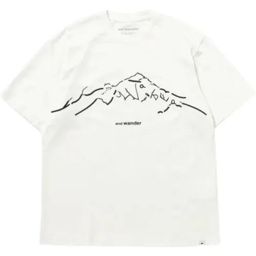 Berglandschaft Grafik T-Shirt , Herren, Größe: L - And Wander - Modalova