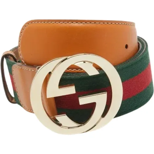 Pre-owned Belts, female, , Size: ONE SIZE Pre-owned Leather belts - Gucci Vintage - Modalova