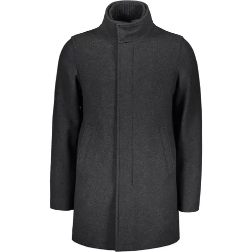 Parkas, male, , Size: 5XL Quilted Wool Blend Coat with Pockets - Herno - Modalova