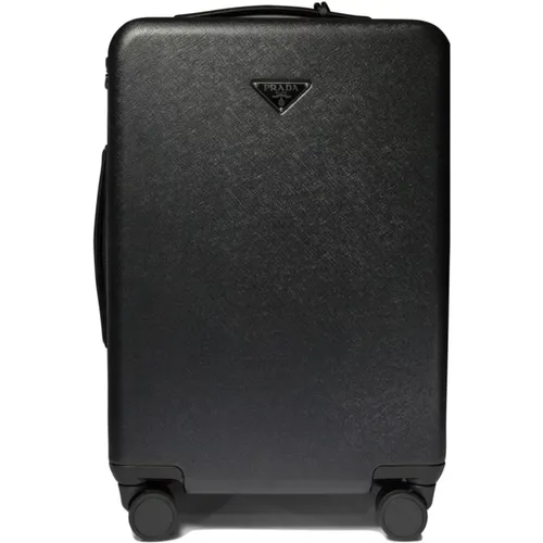 Cabin Bags, male, , Size: ONE SIZE Suitcase with Logo and Characteristics - Prada - Modalova