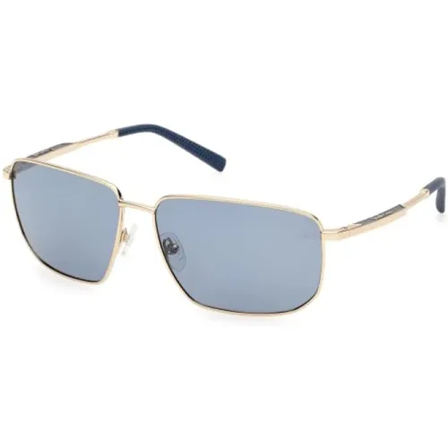 Polarized Rectangular Sunglasses Gold , male, Sizes: ONE SIZE - Timberland - Modalova