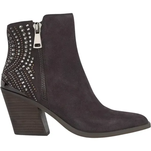 Ankle boot with rhinestone design , female, Sizes: 2 UK, 8 UK, 6 UK, 4 UK, 7 UK, 5 UK, 3 UK - Alma en Pena - Modalova