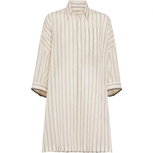 Shirt Dresses, female, , Size: M Shirt Dress - BRUNELLO CUCINELLI - Modalova