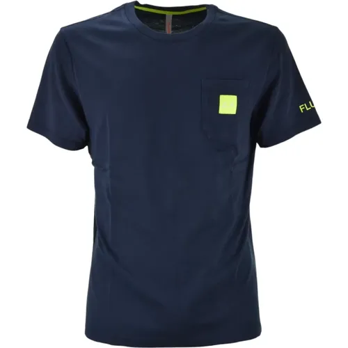 Navy Logo Pocket T-shirt , male, Sizes: 2XL - Sun68 - Modalova