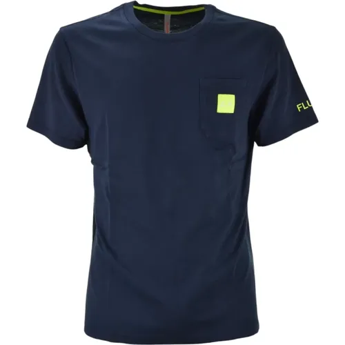 Navy Logo Pocket T-shirt , male, Sizes: 2XL, L - Sun68 - Modalova