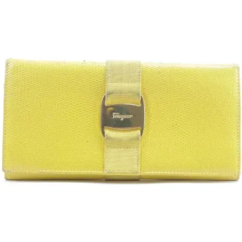 Pre-owned Wallets, female, , Size: ONE SIZE Pre-owned Leather wallets - Salvatore Ferragamo Pre-owned - Modalova