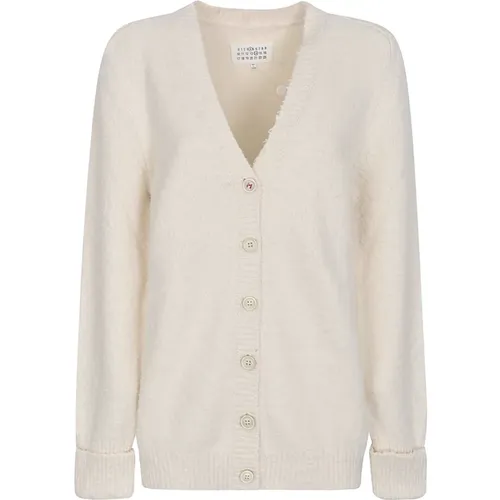 V-Neck Knitted Cardigan , female, Sizes: S, M - Maison Margiela - Modalova