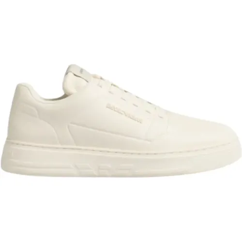 Sneakers, male, , Size: 10 US Leather Low Top Sneakers - Emporio Armani - Modalova