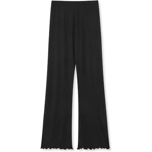 Soft and Stylish Lonnie Trousers in , female, Sizes: S - Mads Nørgaard - Modalova