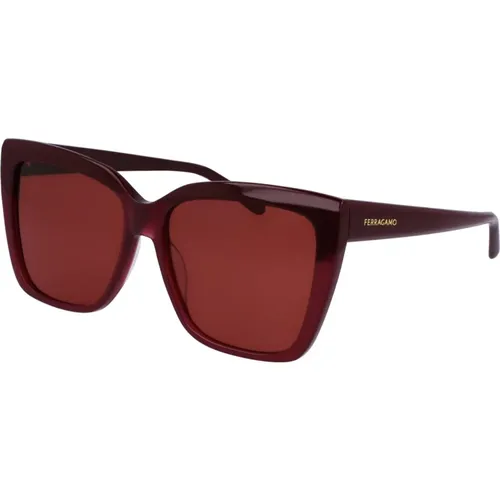 Lens Bordeaux Sunglasses Sf1102S , unisex, Sizes: 58 MM - Salvatore Ferragamo - Modalova