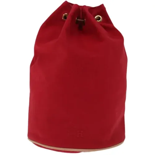 Pre-owned Bucket Bags, female, , Size: ONE SIZE Pre-owned Canvas shoulder-bags - Hermès Vintage - Modalova