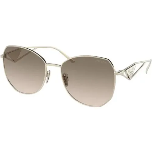 Luxurious Gold Sunglasses , unisex, Sizes: 57 MM - Prada - Modalova