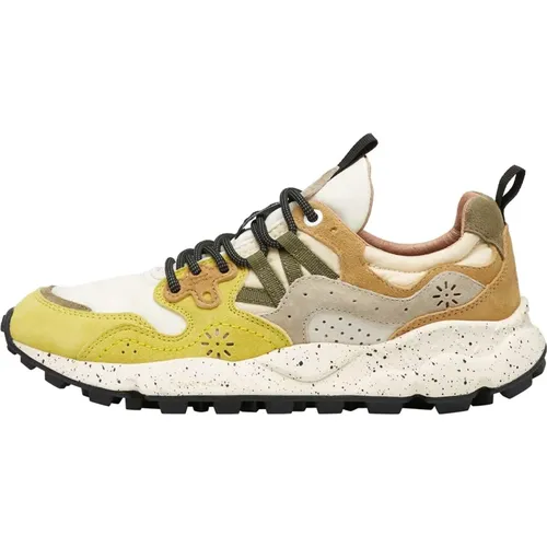 Yamano Wildleder und Stoff Sneakers , unisex, Größe: 45 EU - Flower Mountain - Modalova