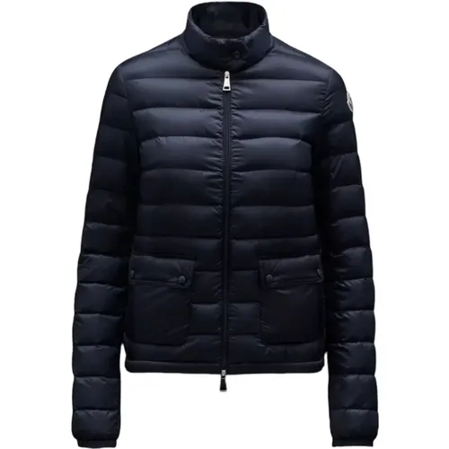 Winter Jackets, male, , Size: S Short Down Jacket Navy - Moncler - Modalova