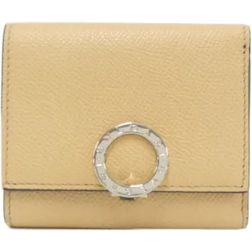 Pre-owned Wallets, female, , Size: ONE SIZE Pre-owned Leather Wallet - Bvlgari Vintage - Modalova