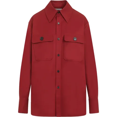 Rotes Baumwollhemd Klassischer Stil - Saint Laurent - Modalova