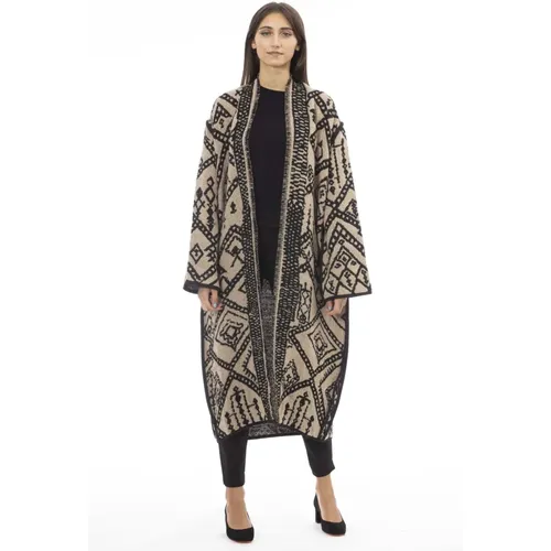 Double Jacquard Scandianvo Coat , female, Sizes: L - Alpha Studio - Modalova