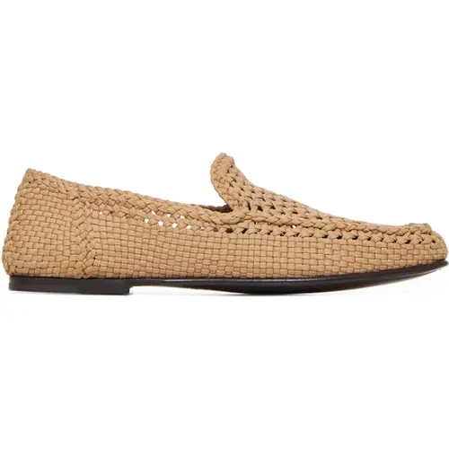 Flache Schuhe, Gehäkelte Loafers für Herren, Flache Schuhe mit gehäkeltem Netz - Dolce & Gabbana - Modalova