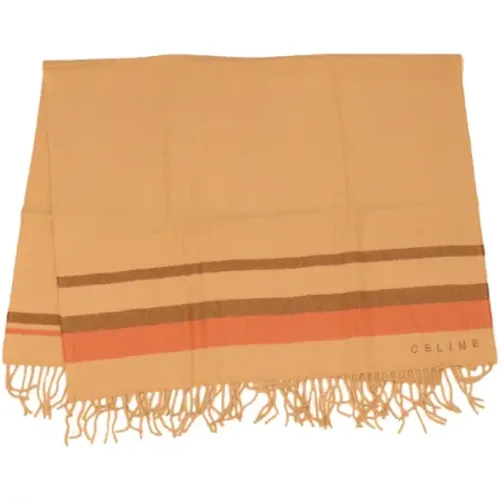 Pre-owned Scarves, female, , Size: ONE SIZE Pre-owned Wool Celine Scarf - Celine Vintage - Modalova