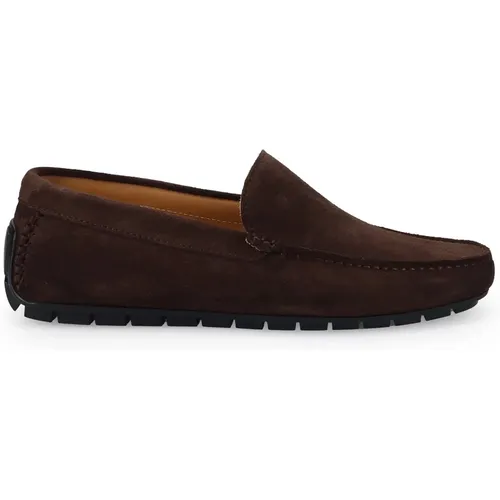 Loafers, male, , Size: 12 US Dark Moccasins Stylish Comfort - Sangiorgio - Modalova