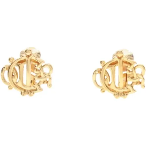 Pre-owned Jewellery, female, , Size: ONE SIZE Pre-owned Metal earrings - Dior Vintage - Modalova