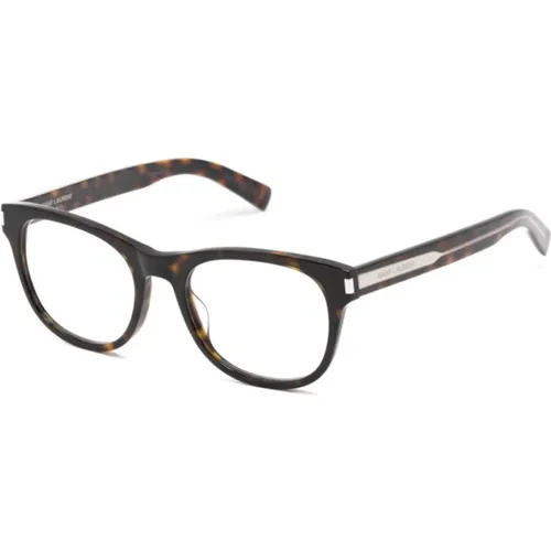 Braun/Havanna Optische Brille , unisex, Größe: 55 MM - Saint Laurent - Modalova
