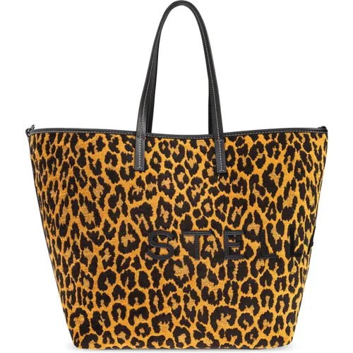 Tote Bags, female, , Size: ONE SIZE Animal-print shopper bag - Stella Mccartney - Modalova