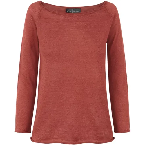 Rinen, jersey and linen knit cherry , female, Sizes: L, S, XL, 2XL, M - Cortana - Modalova