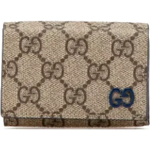 Pre-owned Wallets, female, , Size: ONE SIZE Pre-owned Canvas wallets - Gucci Vintage - Modalova