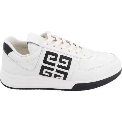 Weiße Ledersneakers mit 4G-Logo , Herren, Größe: 42 EU - Givenchy - Modalova