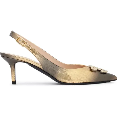 Goldene Absatzpumps für die SS24-Saison , Damen, Größe: 36 1/2 EU - Fabi - Modalova