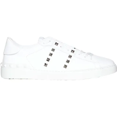Rockstud Untitled Weiße Leder Sneakers , Herren, Größe: 41 EU - Valentino Garavani - Modalova