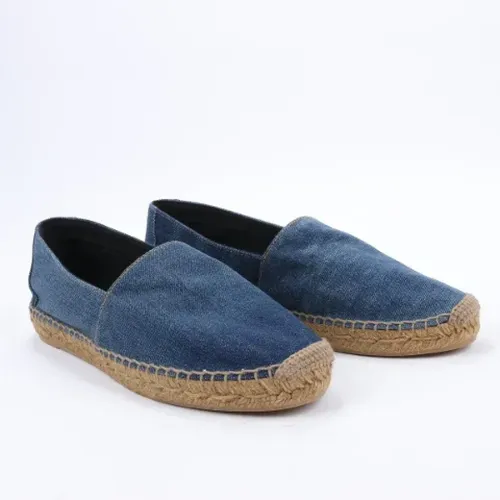 Pre-owned Flats, female, , Size: 10 US Pre-owned Canvas espadrilles - Yves Saint Laurent Vintage - Modalova