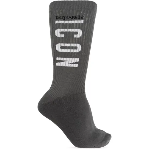 Socks, male, , Size: 2XL Socks with logo - Dsquared2 - Modalova