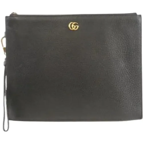 Pre-owned Clutches, female, , Size: ONE SIZE Pre-owned Leather Pouch - Gucci Vintage - Modalova