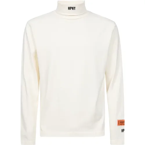 Weiße Baumwoll-T-Shirt mit Hpny Logo , Herren, Größe: S - Heron Preston - Modalova