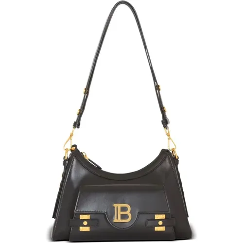 Luxurious Leather Hobo Bag , female, Sizes: ONE SIZE - Balmain - Modalova