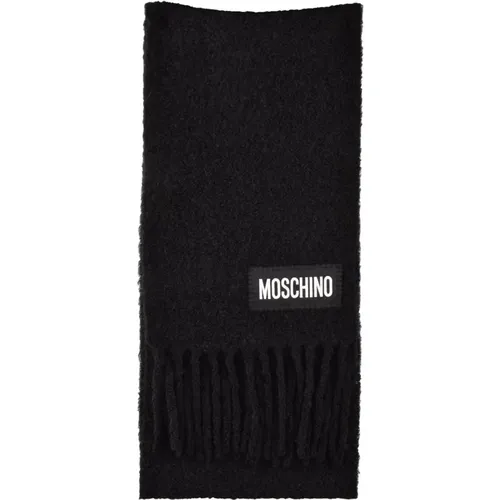 Winter Scarves, female, , Size: ONE SIZE Alpaca Wool Blend Scarf - Moschino - Modalova