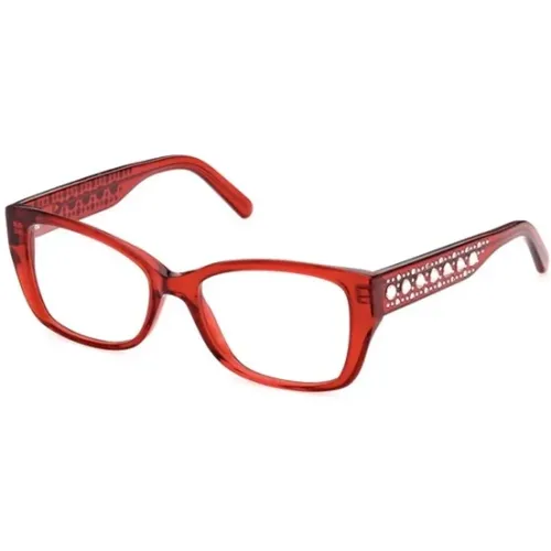 Roter Rahmen Stylische Brille - Swarovski - Modalova